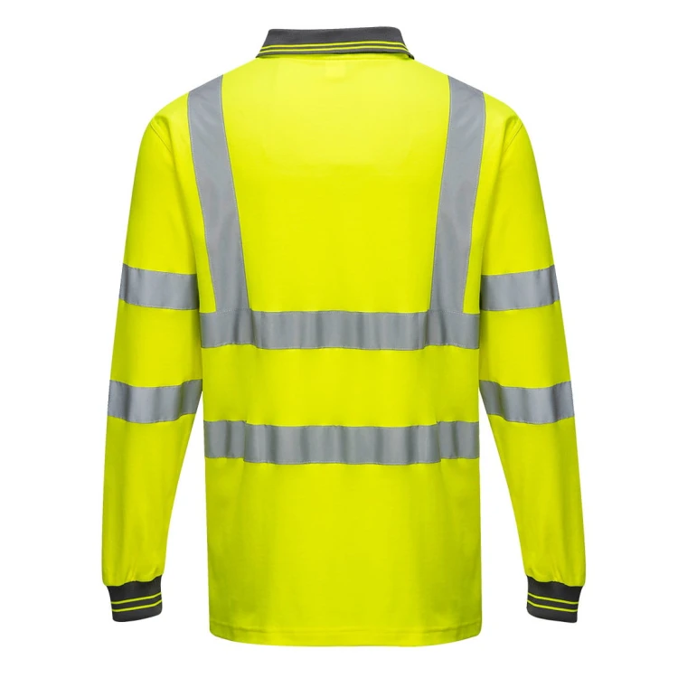 S271 Koszulka polo ostrzegawcza Cotton Comfort z długimi rękawami-3.jpg