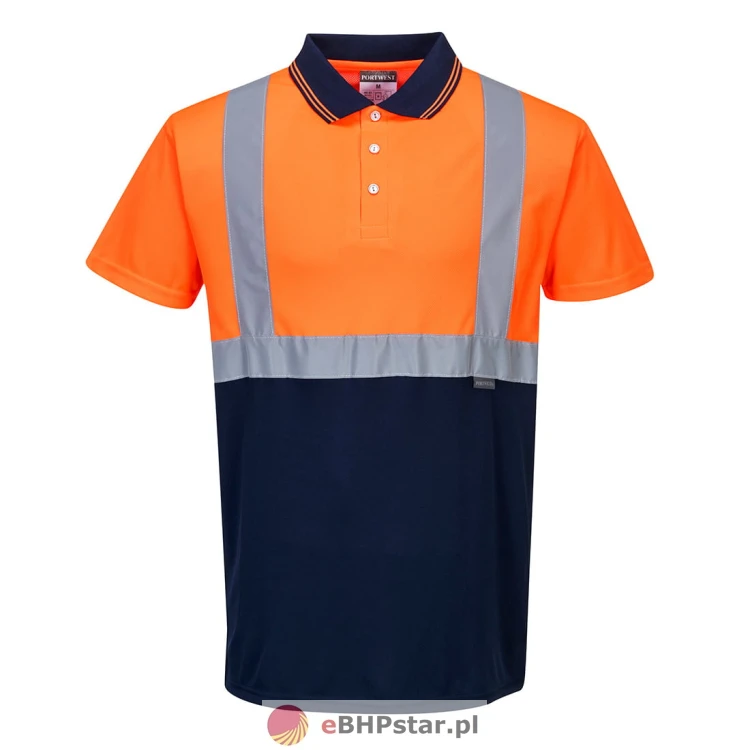S479 Dwukolorowa koszulka ostrzegawcza polo.jpg