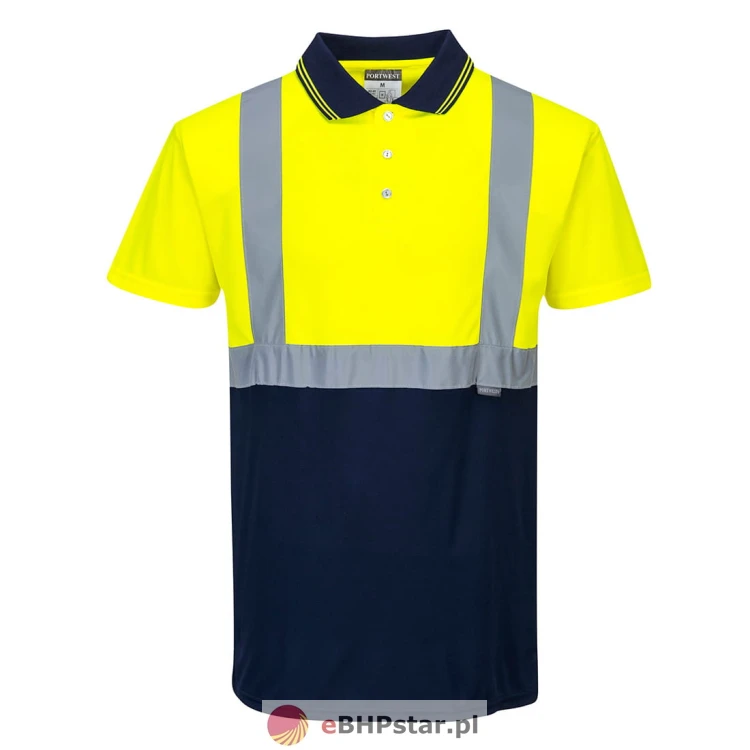 S479 Dwukolorowa koszulka ostrzegawcza polo-2.jpg