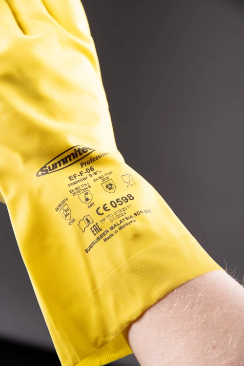 rękawice robocze chemiczne summitech gumowe flokowane ef-f-06 żolte-1.jpg