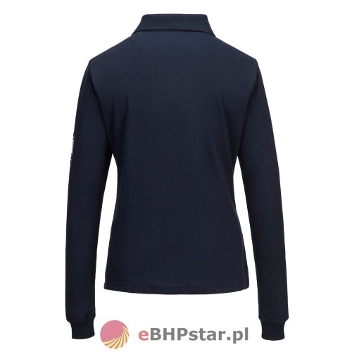 FR758 Koszulka trudnopalna Modaflame Polo z długimi rękawami kolor granatowy-1.jpg