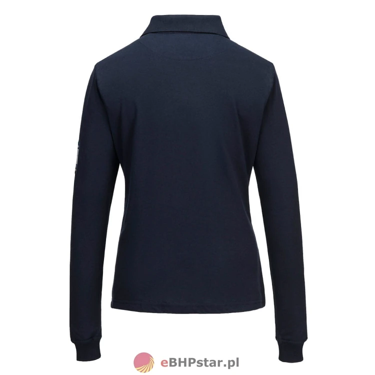 FR758 Koszulka trudnopalna Modaflame Polo z długimi rękawami kolor granatowy-1.jpg