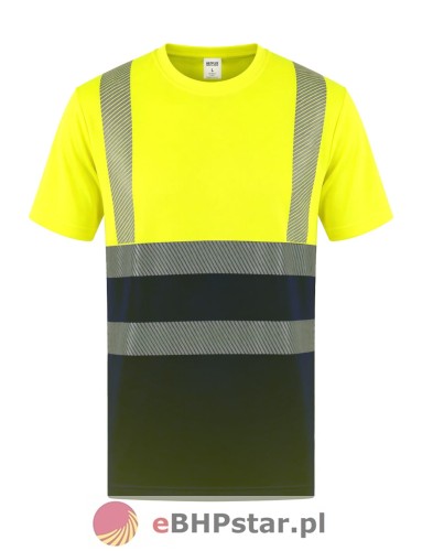 TSHV55 T-shirt ostrzegawczy NEOPLUS  NAVY