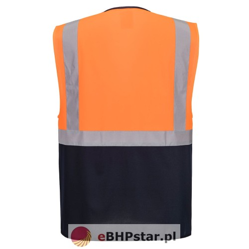 ES076 ES1 Essential Kamizelka reprezentacyjna Hi-Vis z kontrastem kolor pomarańczowy/granat_R.jpg