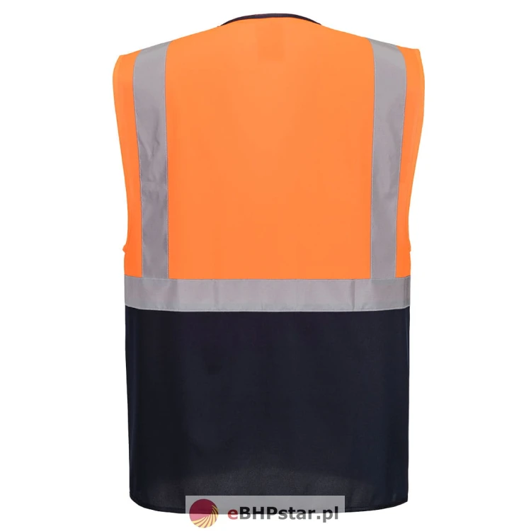 ES076 ES1 Essential Kamizelka reprezentacyjna Hi-Vis z kontrastem kolor pomarańczowy/granat_R.jpg