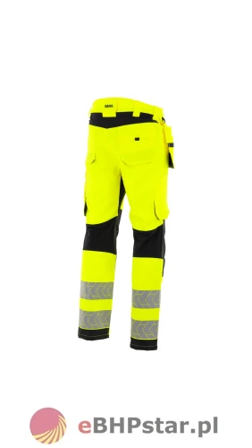 Spodnie do pasa monterskie MONTER HI-VIS kolor żółty/czarny1.webp