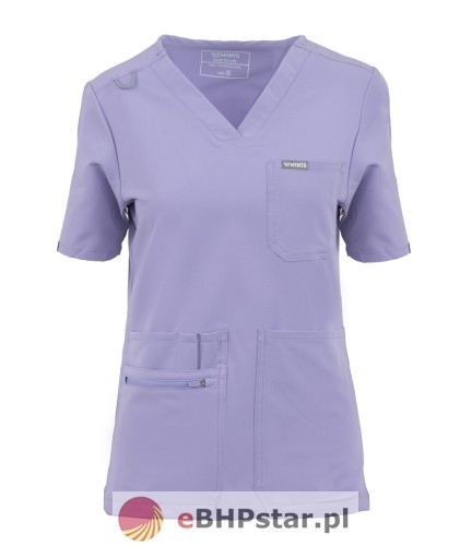MYNTS V-Neck Pocket Genius – Scrub Top Women WMT001 Lavender1.jpg
