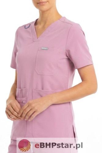 MYNTS V-Neck Pocket Genius – Scrub Top Women WMT001  Rose Water