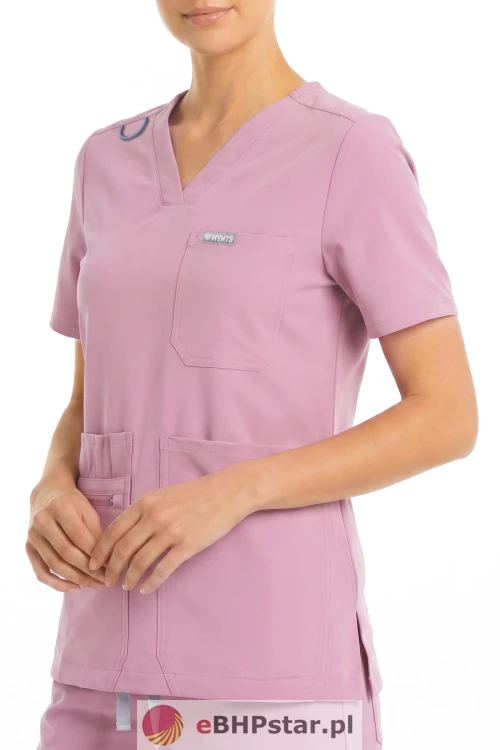 MYNTS V-Neck Pocket Genius – Scrub Top Women WMT001 Rose Water.jpg