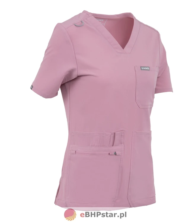 MYNTS V-Neck Pocket Genius – Scrub Top Women WMT001 Rose Water4.jpg