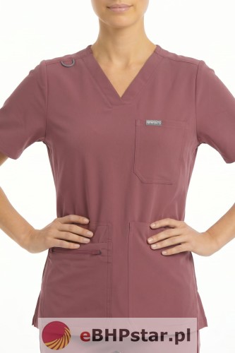 MYNTS V-Neck Pocket Genius – Scrub Top Women WMT001 Terra Rose