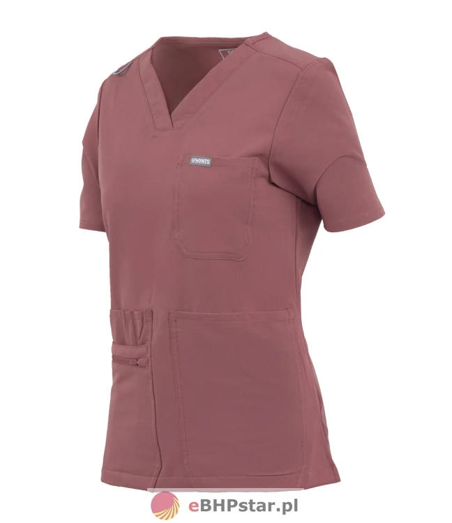 MYNTS V-Neck Pocket Genius – Scrub Top Women WMT001 Terra Rose4.jpg