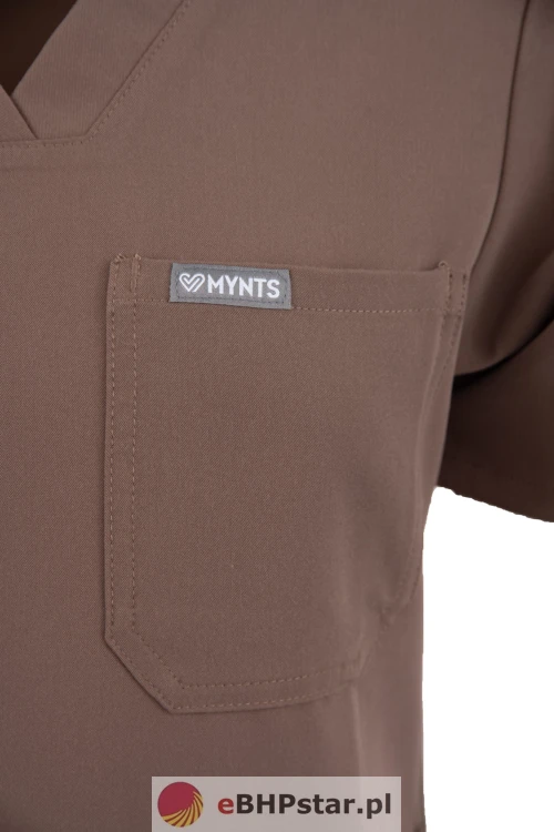 MYNTS V-Neck Pocket Genius – Scrub Top Women WMT001 Sahara Mokka11.jpg