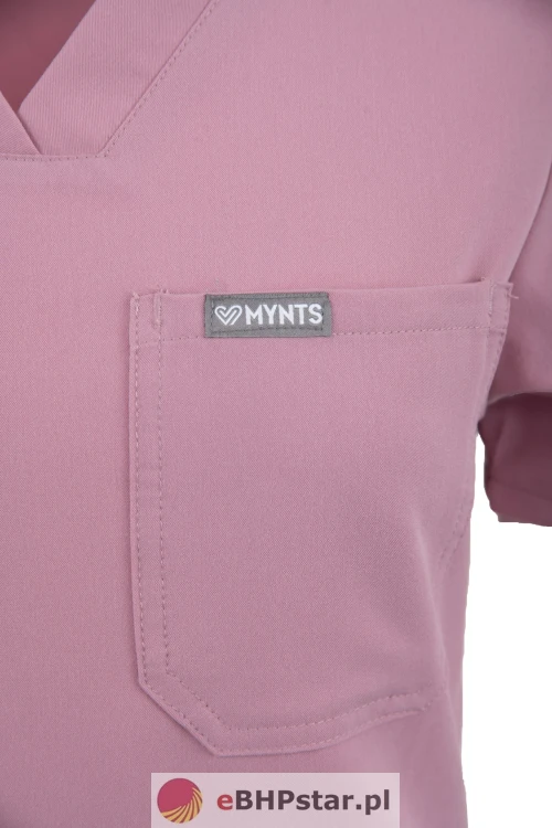 MYNTS V-Neck Pocket Genius – Scrub Top Women WMT001 Rose Water13.jpg