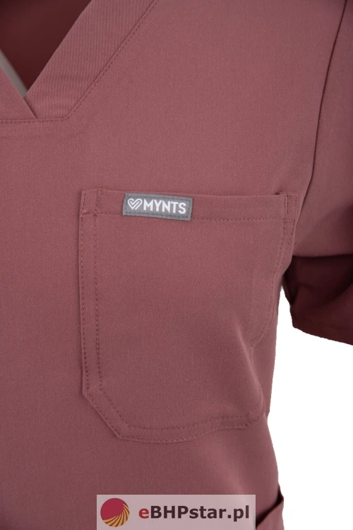 MYNTS V-Neck Pocket Genius – Scrub Top Women WMT001 Terra Rose11.jpg