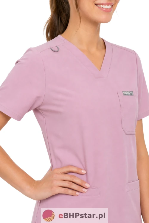 MYNTS V-Neck Two Pockets – Scrub Top Women WMT002 Rose Water.png