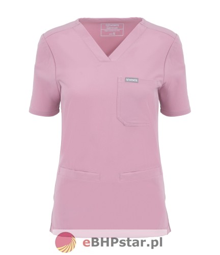 MYNTS V-Neck Two Pockets – Scrub Top Women WMT002 Rose Water1.jpg