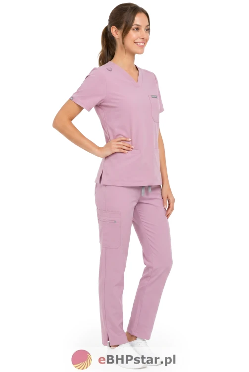 MYNTS V-Neck Two Pockets – Scrub Top Women WMT002 Rose Water2.png