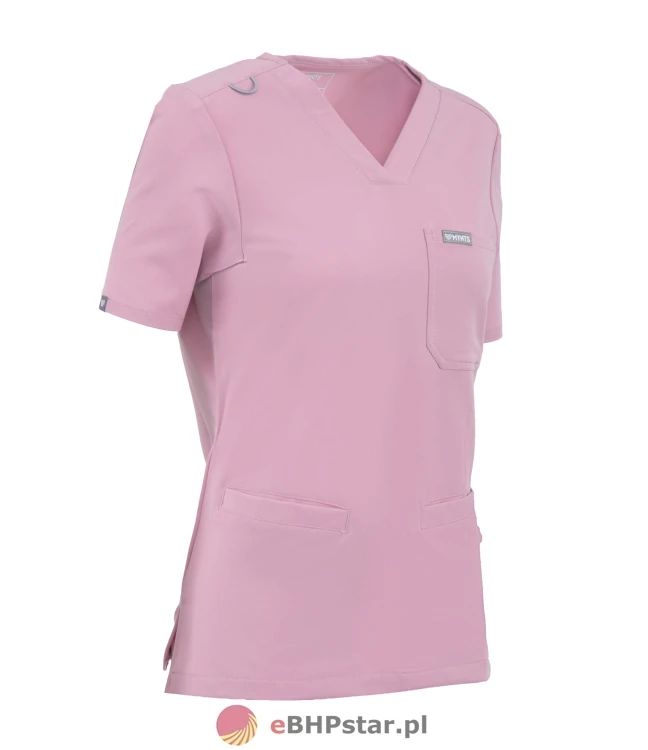 MYNTS V-Neck Two Pockets – Scrub Top Women WMT002 Rose Water3.jpg