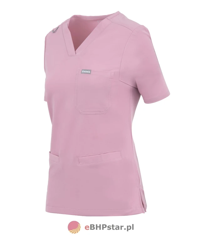 MYNTS V-Neck Two Pockets – Scrub Top Women WMT002 Rose Water4.jpg