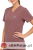 MYNTS V-Neck Two Pockets – Scrub Top Women WMT002 Terra Rose.png