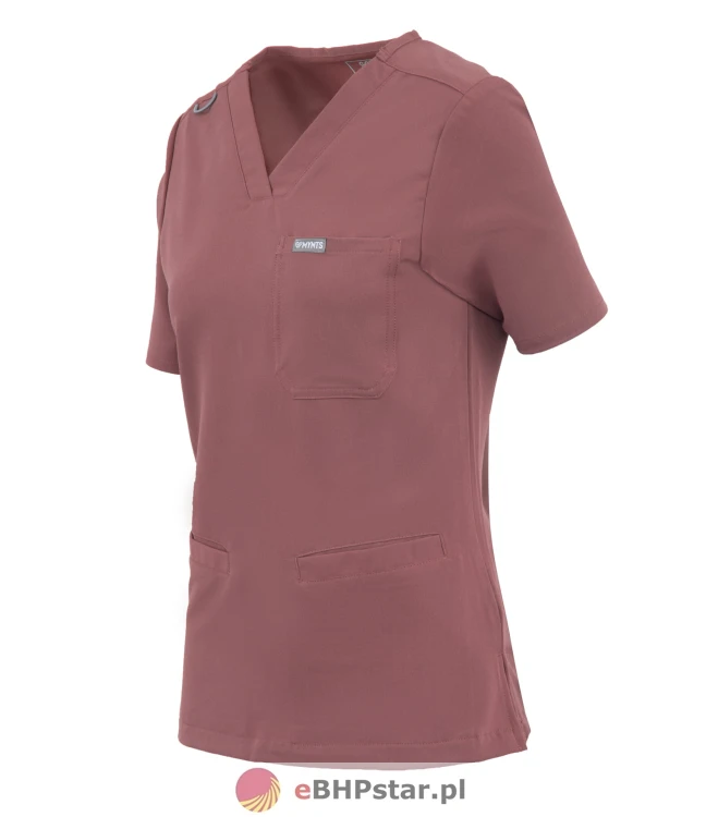 MYNTS V-Neck Two Pockets – Scrub Top Women WMT002 Terra Rose3.jpg