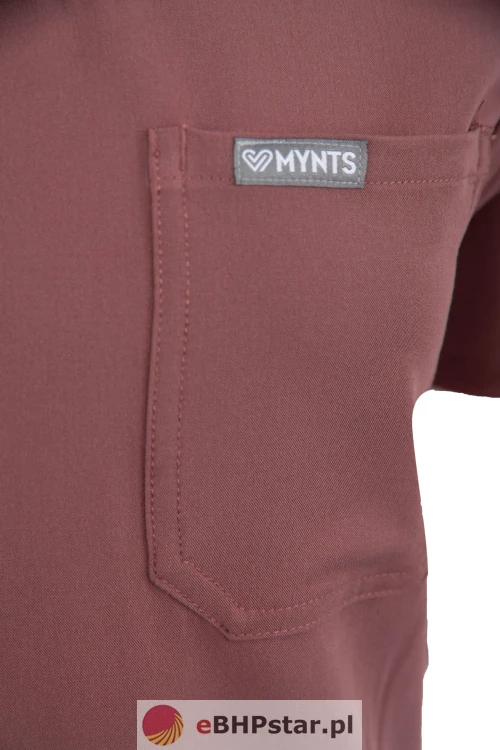 MYNTS V-Neck Two Pockets – Scrub Top Women WMT002 Terra Rose10.jpg