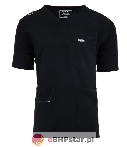 MYNTS V-Neck Pocket Genius - ScrubTop Men MMT003 Black1.jpg