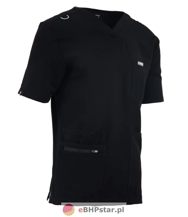 MYNTS V-Neck Pocket Genius - ScrubTop Men MMT003 Black4.jpg