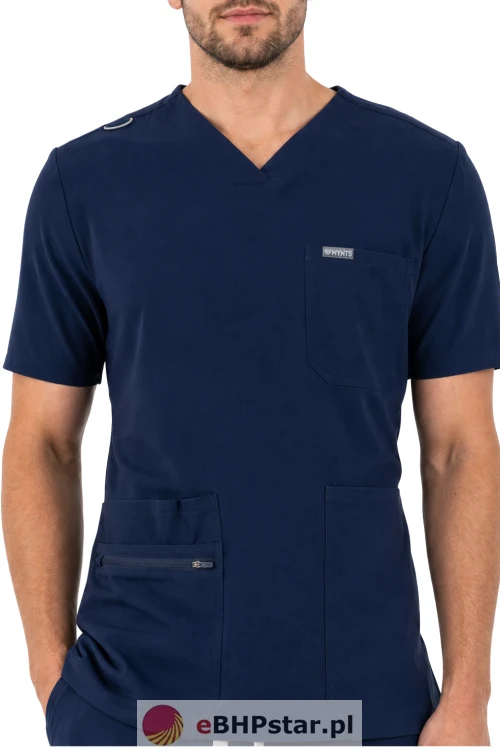 MYNTS V-Neck Pocket Genius - ScrubTop Men MMT003 Midnight Navy.png