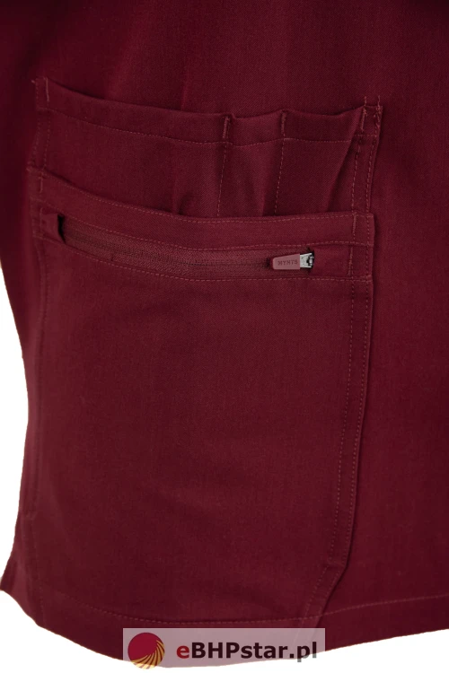 MYNTS V-Neck Pocket Genius - ScrubTop Men MMT003 Burgundy6.jpg