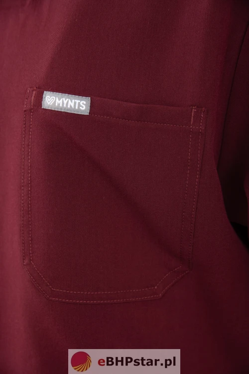 MYNTS V-Neck Pocket Genius - ScrubTop Men MMT003 Burgundy8.jpg