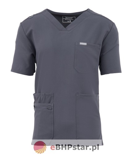 MYNTS V-Neck Pocket Genius - ScrubTop Men MMT003 MoonStone Grey1.jpg