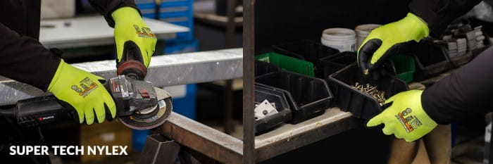 Rękawice robocze powlekane lateksem SUPER TECH NYLEX CAT.II-1