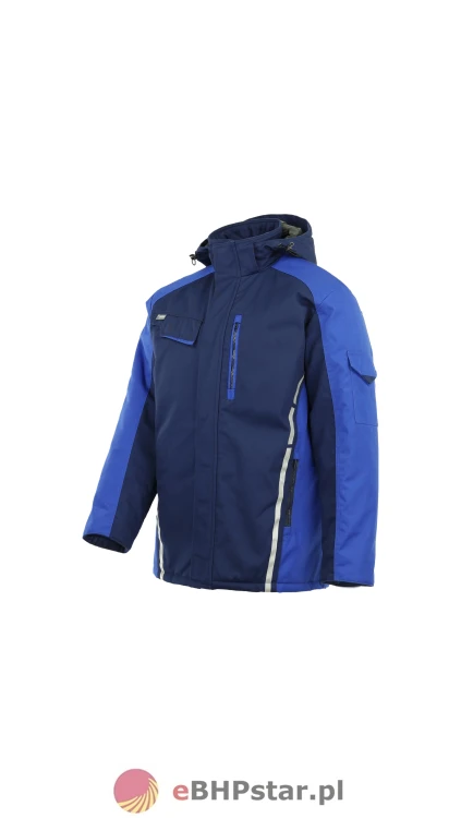 Kurtka długa ocieplana STANDARD WINTER kolor granatowy/niebieski.webp