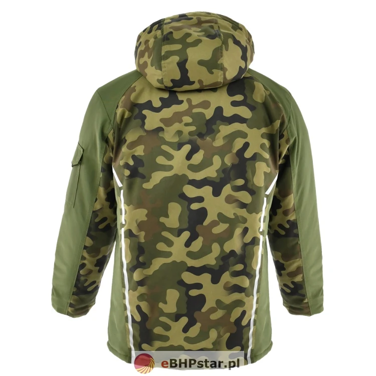 Kurtka długa ocieplana STANDARD WINTER kolor zielony camo/oliwkowy1.jpg