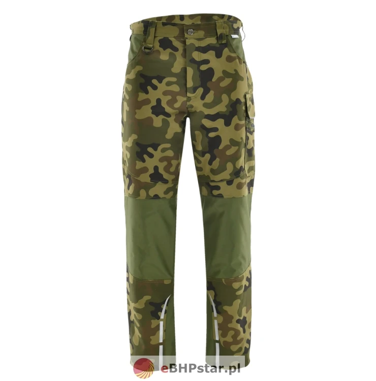 1-05-650 Spodnie robocze do pasa ocieplane STANDARD WINTER kolor zielony camo/oliwkowy.jpg