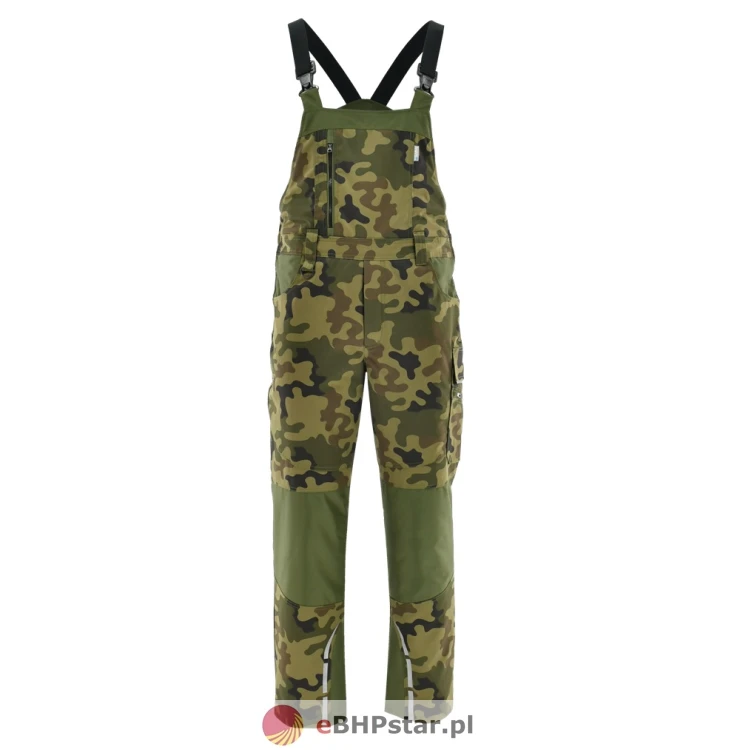 1-03-650 Spodnie ogrodniczki ocieplane STANDARD WINTER kolor zielony camo/oliwkowy.jpg