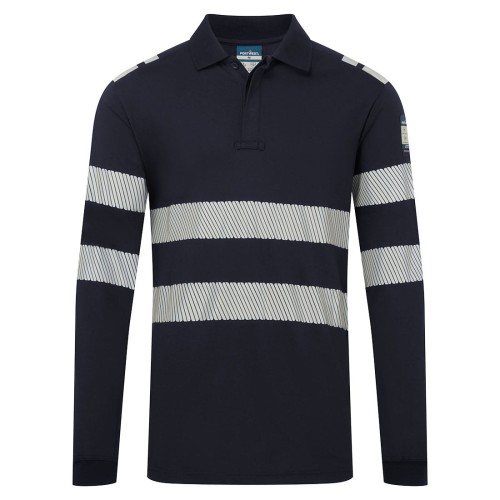 FR733 Koszulka trudnopalna Polo z długim rękawem PW3 Modaflame Knit