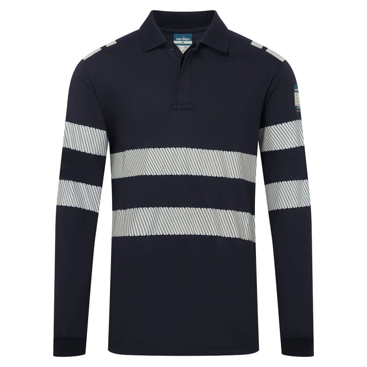 FR733 Koszulka trudnopalna Polo z długim rękawem PW3 Modaflame Knit