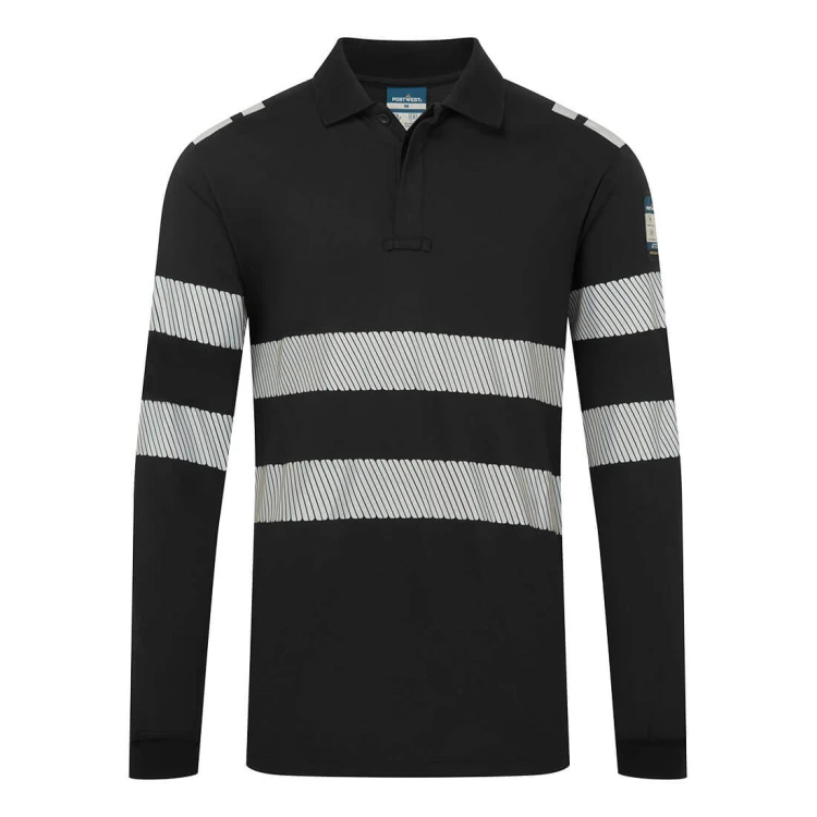 FR733 Koszulka trudnopalna Polo z długim rękawem PW3 Modaflame Knit-2
