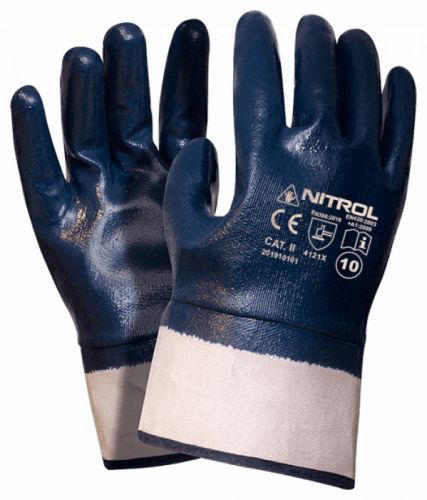 Rękawice robocze powlekane nitrylem NITROL CAT.II