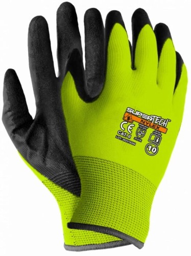 Rękawice robocze powlekane lateksem SUPER TECH NYLEX CAT.II