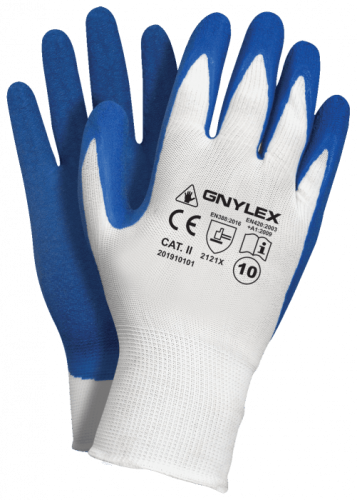 Rękawice robocze powlekane lateksem GNYLEX SET A CAT.II