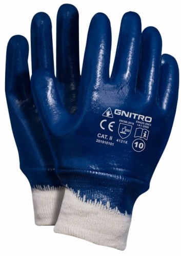 Rękawice robocze GNITRO nitrylowe ze ściągaczem