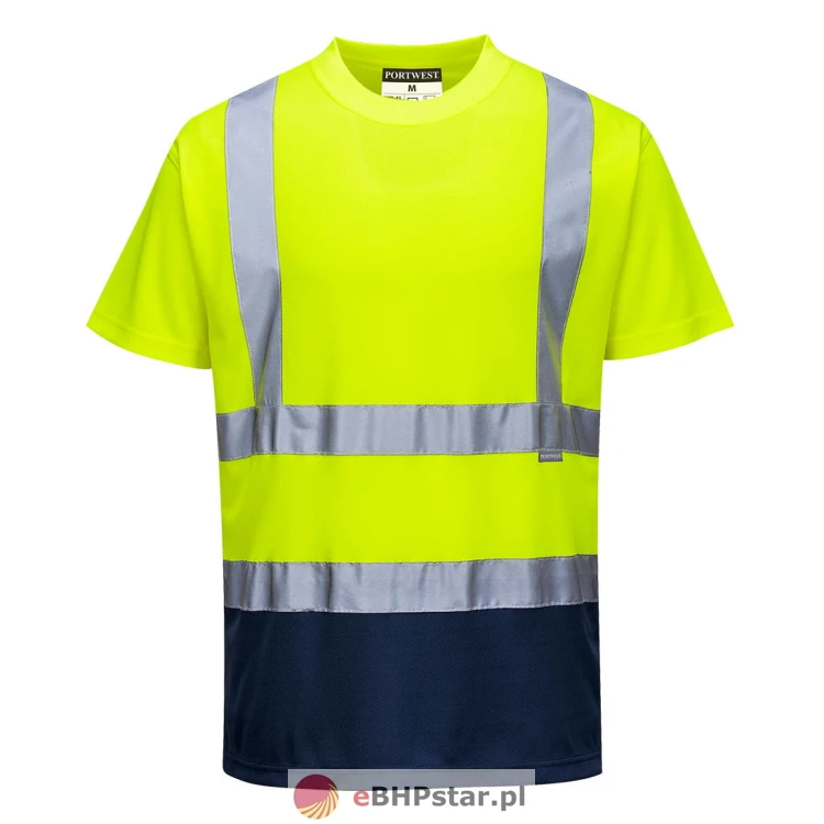 S378 T-shirt ostrzegawczy dwukolorowy1.jpg